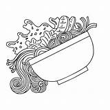 Noodles Coloring Page sketch template