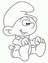 Clumsy Smurf Coloring Pages sketch template