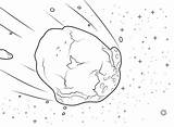 Coloring Pages Meteor Comet Printable Meteorite Solar System Space  sketch template