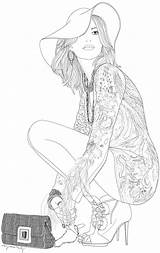 Fashion Coloring Pages sketch template