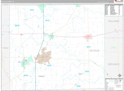 DeKalb County, IN Wall Map Premium Style by MarketMAPS - MapSales