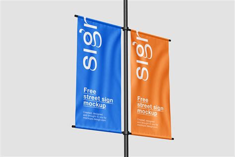 Free street banner mockup - Instant Download