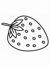 Strawberry Coloring Page sketch template