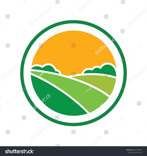 Plantation Farm Estate Icon Flat Logo Stock Vector (Royalty Free ...