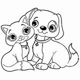 Cat And Dog Coloring Pages  Printable Coloring sketch template
