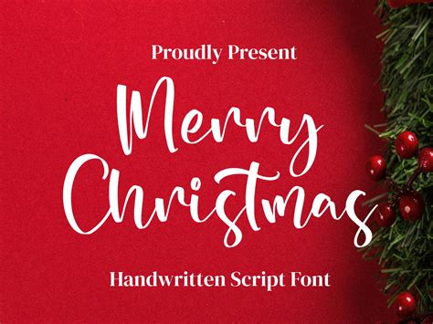 Merry Christmas - Handwritten Script Font by IntegritypeStudio on Dribbble