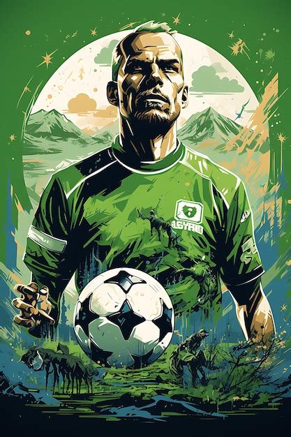 Premium Photo | Poster of Groundhog Surrounded by Soccer Balls and Wearing a Jersey Vi 2D Flat ...