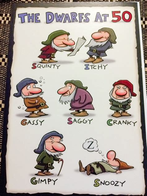 Funny Birthday Card - 50 Year-Old Dwarfs | The Seven Dwarfs … | Flickr