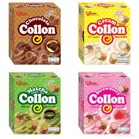 Glico Collon Biscuit Roll Halal (Chocolate, Matcha, Strawberry, Cream ...