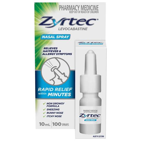 Buy Zyrtec Antihistamine Hayfever & Allergy Nasal Spray 10mL Online at ePharmacy®