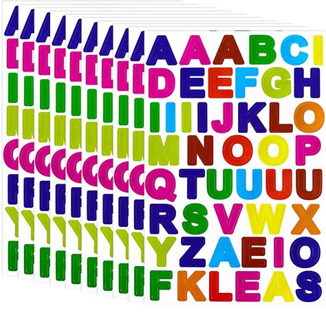 Buy Jamegio 40 Sheets Colorful Letter Sticker, Alphabet Sticker Self Adhesive Letter Online at ...