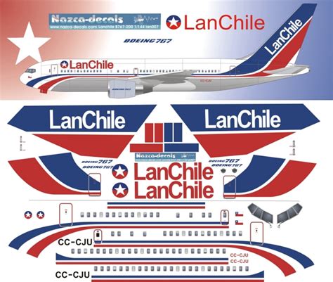 1/144 Scale Decal Lan Chile 767-200