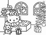 Hello Kitty Christmas Coloring Pages sketch template