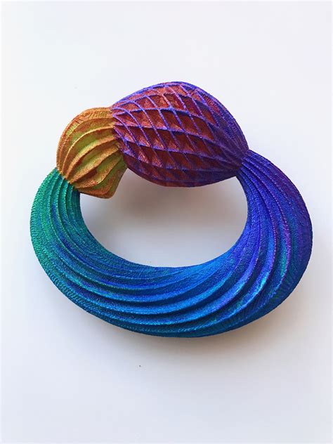 Big bangle bracelet by Susan Sanders??? 3D printing jewelry | Polymer clay bracelet, Polymer ...