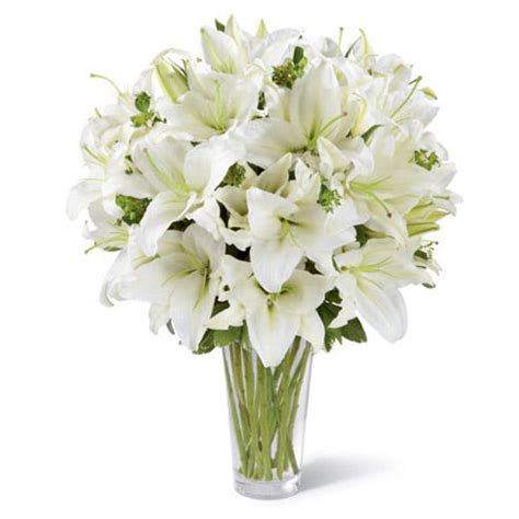 Tranquil White Lilies Bouquet at Send Flowers