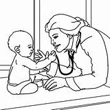 Coloring Images Of A Pediatrician Pages sketch template