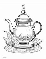 Coloring Pages Fantasy Teapots / Tea Pot Tea Day Elaborate Art sketch template