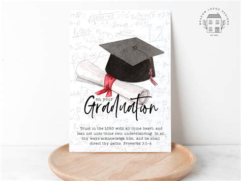 PRINTABLE Graduation Christian Card, Christian Graduation Card for Son ...