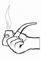 Smoke Coloring Pages sketch template