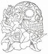 Sugar Skull Coloring Page  Home sketch template
