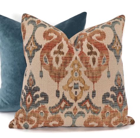 Boho pillows bohemian decor blue pillows zero waste fabrics – Artofit