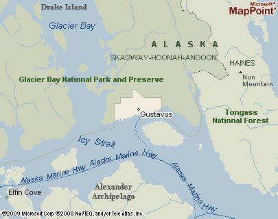 Where is Gustavus, Alaska? see area map & more