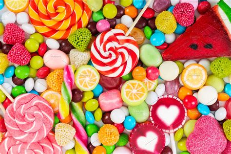 Colorful candies and lollipops | High-Quality Food Images ~ Creative Market