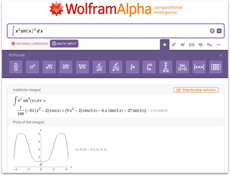 WolframAlpha: Math Input Feature