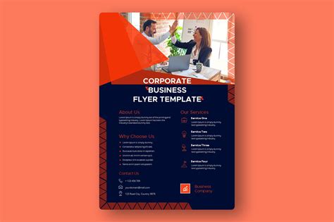 Free Google Slides Corporate Business Flyer Template PowerPoint