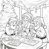 Premium AI Image  Whimsical Coloring Page For Adults Santas Mischief sketch template