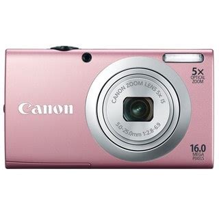 Canon PowerShot A2400IS 16MP Pink Digital Camera - Overstock™ Shopping - Great Deals on Canon ...