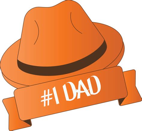 Father's Day Fedora Cowboy hat Logo for Happy Father's Day for Fathers Day - 5392x4960