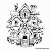 Bird House Coloring Pages  Free & Printable sketch template