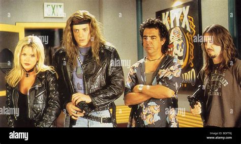 AIRHEADS - 1994 TCF film with from left Amy Locane, Adam Sandler ...