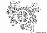 Simple And Attractive Peace Sign Coloring Page Printable sketch template