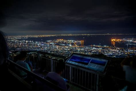 Night View of Kobe from Ichige Stock Image - Image of osaka, kansai ...