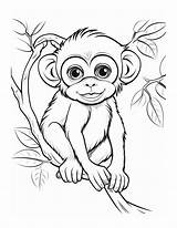Free Printable Monkey Coloring Pages  Skip To My Lou sketch template