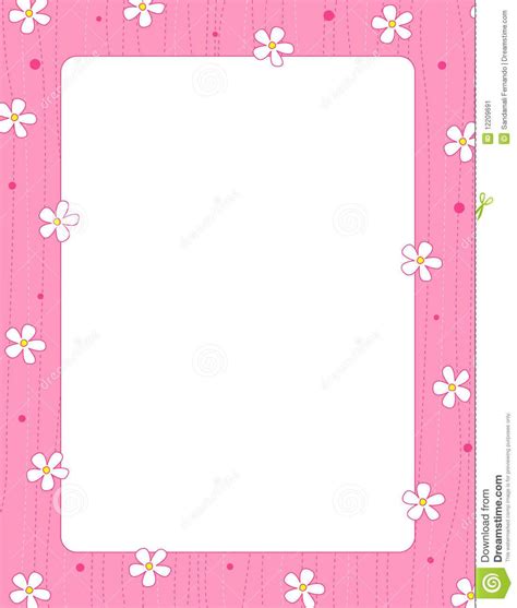 Pink Floral Border | floral border frame beautiful spring flowers on pink background border ...