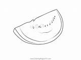 Watermelon Coloring Image Line Drawing At GetDrawings  Free sketch template