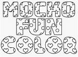 Coloring Fonts For Kids Pages sketch template
