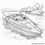 Speed Boat Coloring Pages  Free & Printable sketch template