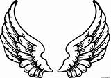Angel Wings Coloring page Printable sketch template