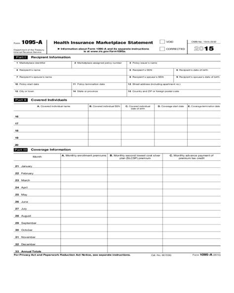 1095 A Form Printable - Printable Forms Free Online