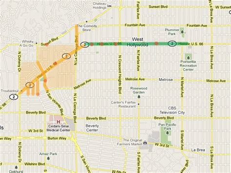 Map of Hollywood City, Tourist Maps: West Hollywood Street Map Pics