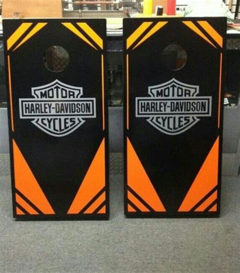 Another Harley corn hole board set | Harley davidson, Harley, Fun