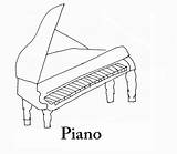 Piano Coloring Pages For Kids sketch template