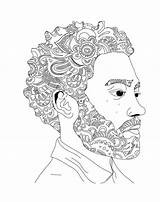 The Beard Coloring Book  Microcosm Publishing sketch template