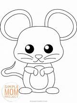 Free Printable Forest Mouse Coloring Page For Kids – Simple Mom Project sketch template