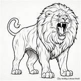 Roaring Lion Coloring Pages  Free & Printable sketch template
