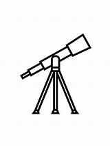 Galileo Galilei Telescope Coloring Page sketch template